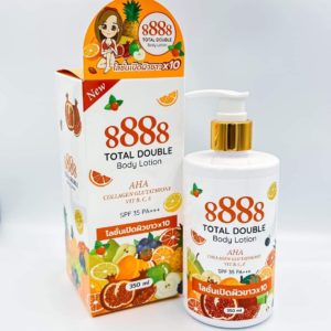 8888 Total Double Body Lotion AHA Collagen Glutathione Vit B, C, E SPF 35 PA+++