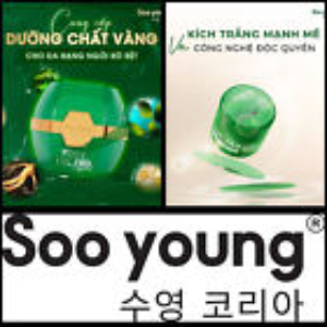 SOO YOUNG Korean Green Algae skin whitening body cream , Kem body tao luc 250g
